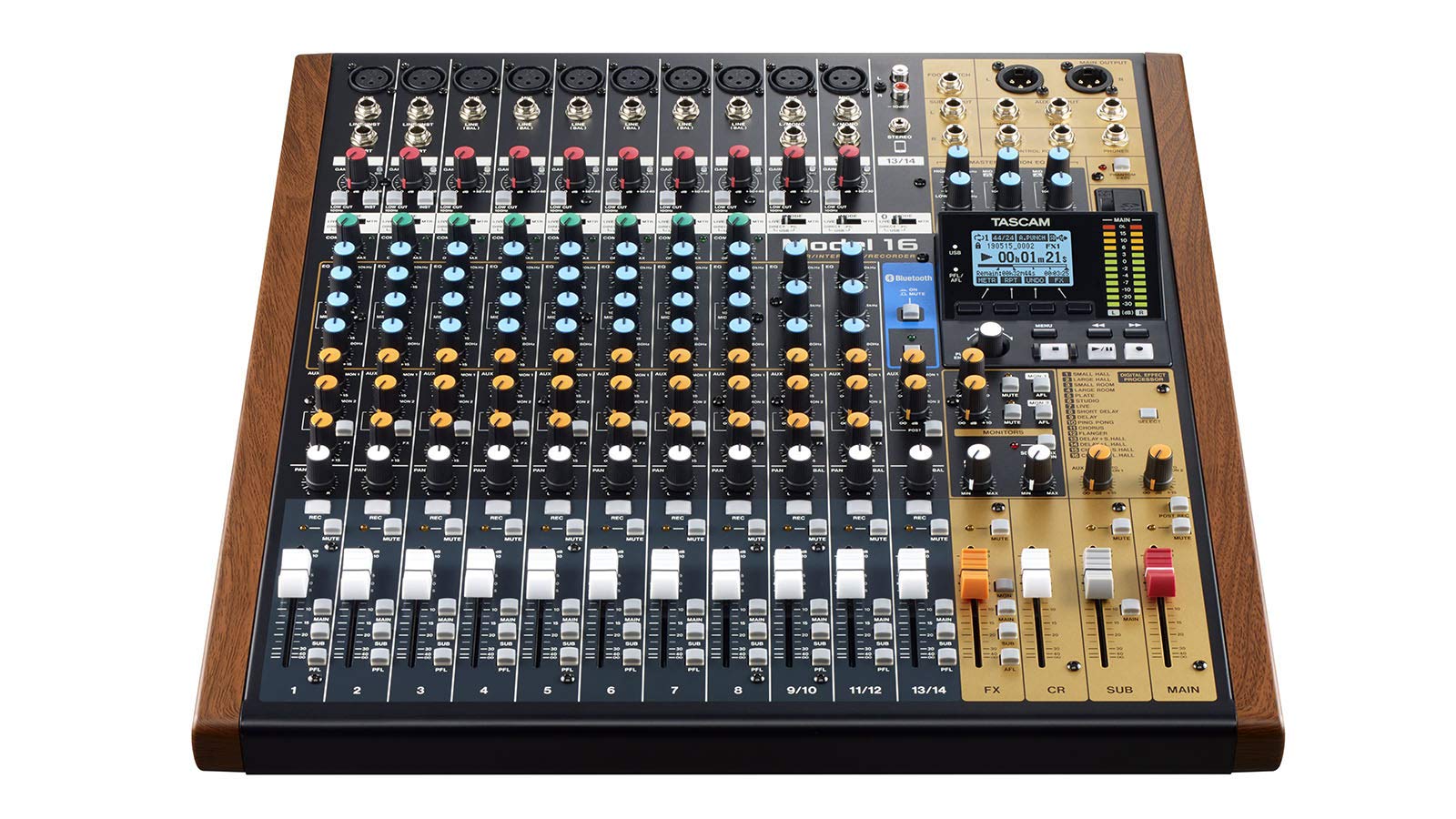 Tascam - Model 16 All-In-One 16-track Mixing and Recording Studio, Analog Mixer, Digital Recorder, USB Audio Interface