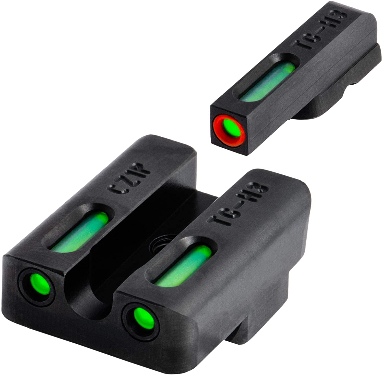 TRUGLO - TFX Pro Tritium and Fiber Optic Xtreme Handgun Sights for CZ Pistols, Black