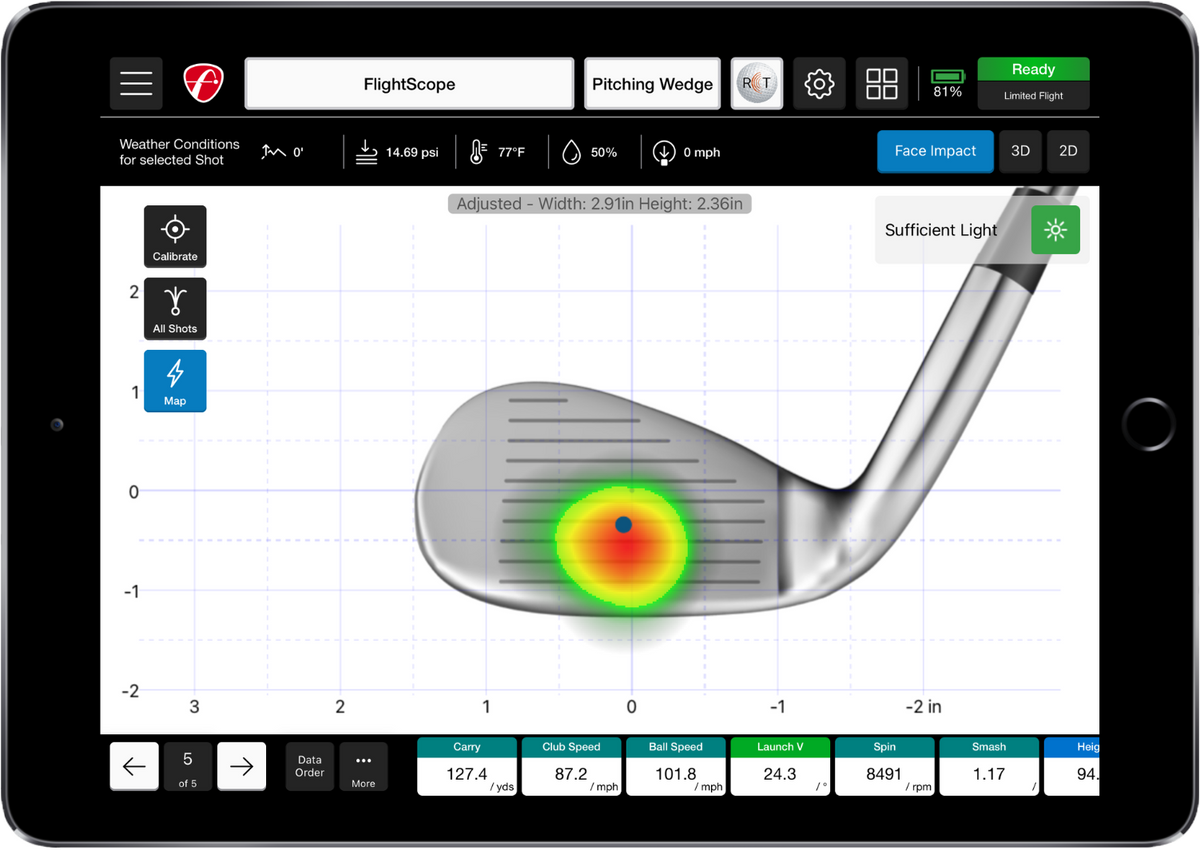 FlightScope - Face Impact Location for Mevo+ Pro Package