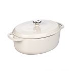 Lodge - 7 Quart Oyster Enameled Cast Iron Oval Dutch Oven