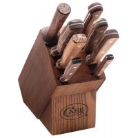Case Knives - Household Cutlery 9-Piece Block Set (Solid Walnut Handles)