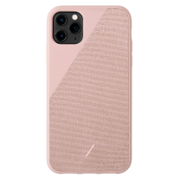 Native Union Clic Canvas Case - Crafted with Premium Woven Fabric Cover Slim and Lightwieght with Form-Fitting Protection - Compatible with iPhone 11 Pro Max (Rose)