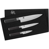 Shun Classic 3-Piece Starter Set: 8” Multi-Purpose Chef’s Knife, 3.5” Paring Knife and 6” Utility Knife