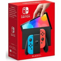 Nintendo -  Switch (OLED model) w/ Neon Red & Neon Blue Joy-Con