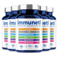 Immuneti - Advanced Immune Defense, 6-in-1 Powerful Blend of Vitamin C, Vitamin D3, Zinc, Elderberries, Garlic Bulb, Echinacea - Supports Overall Health, Provides Vital Nutrients & Antioxidants - 5 Pack