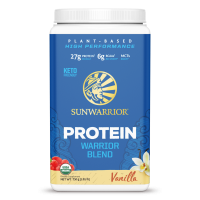 Sunwarrior - Warrior Blend - Organic Vegan Protein Powder with BCAAs and Pea Protein (Vanilla, 30 Servings)